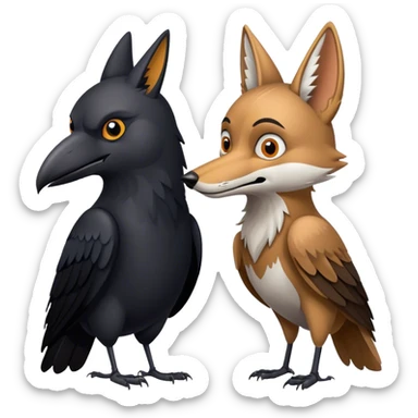  Coyote and Crow sticker