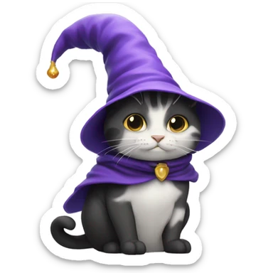 Dave the magical cheese wizard (cat) sticker