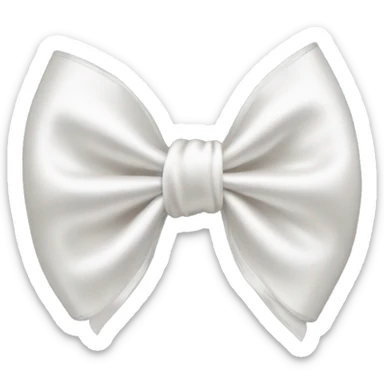 white satin bow sticker