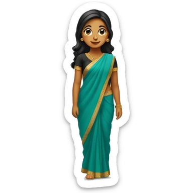 Punjabi girl in sari sticker