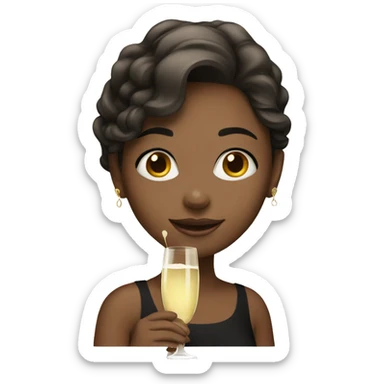 Girl with champagne  sticker
