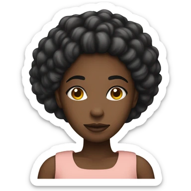 Black girl acting demure sticker