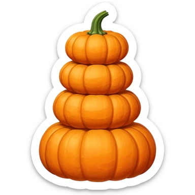 Pumpkin Stack – Three pumpkins stacked like a tower sticker