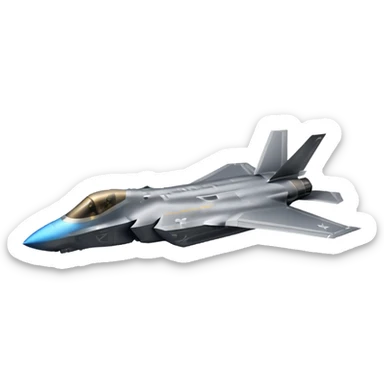 F-35 fighter jet in flight with no background. sticker