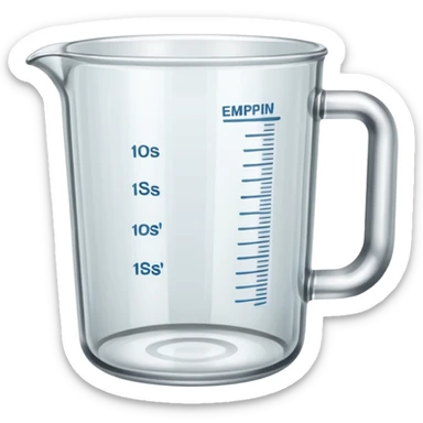 Measuring cup glass sticker