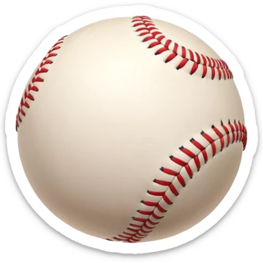 Cinematic Realistic Baseball Scene Emoji, depicted as an action-packed moment of a baseball in play with dynamic motion blur and crisp detailed textures, rendered with vibrant nostalgic lighting that captures the spirit of America's favorite pastime. sticker