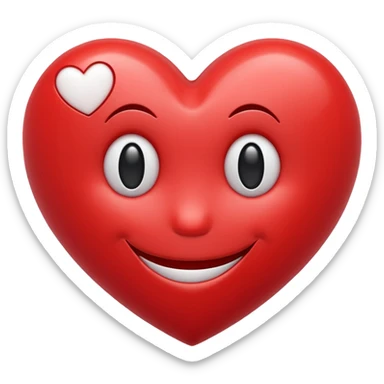 Heart with smiley face sticker