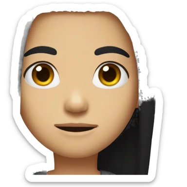 long black hair boy attitude  sticker