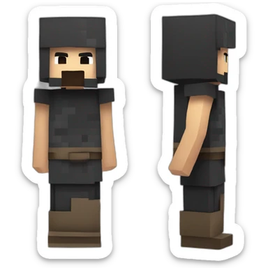 standing-ninja-with-minecraft-skin sticker