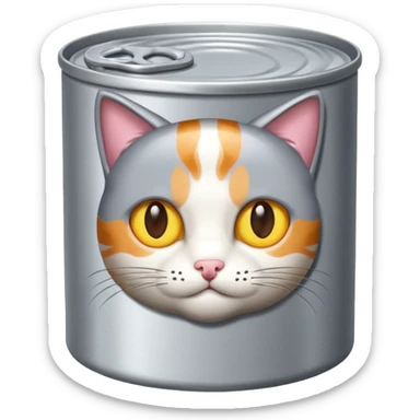 create a can of catfood, remove the cat emoji sticker