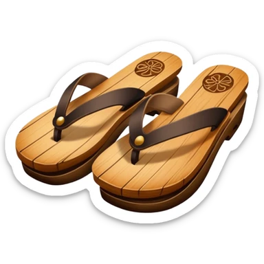 japaneses old footwear sticker