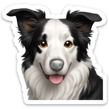 dog mixed border collie sticker
