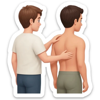 Massage the back sticker