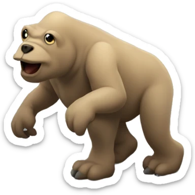 A large creature crossing the street sticker