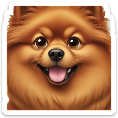 red pomeranian sticker