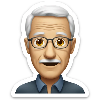 portrait of an elderly man sticker