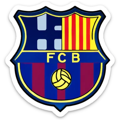 fc barcelona badge sticker
