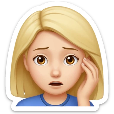 girl scratching her in confusion sticker