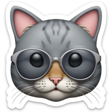 Cat with sunglasses sticker