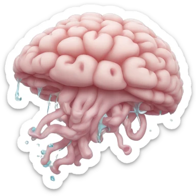 un cerveau dans l'eau sticker