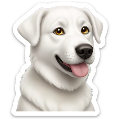 White husky & white Labrador  sticker