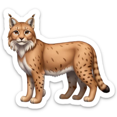 Eurasian Lynx in the snow beautiful aesthetic scenery (full body) sticker