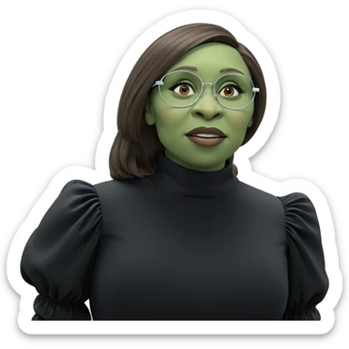 girl in puffy sleeve dress sticker