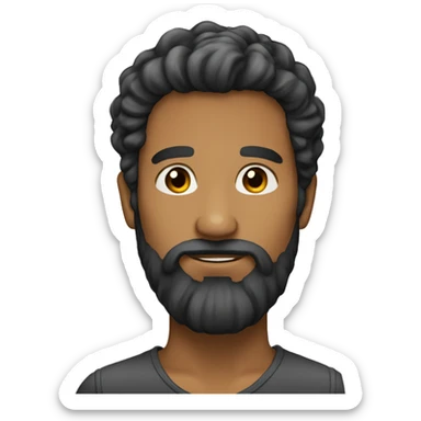 male portrait with beard aggiungi capelli sticker