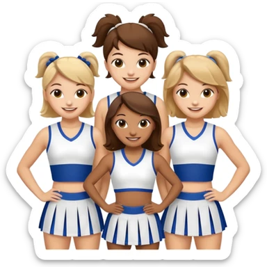 create an emoji of 3 cheerleaders together sticker