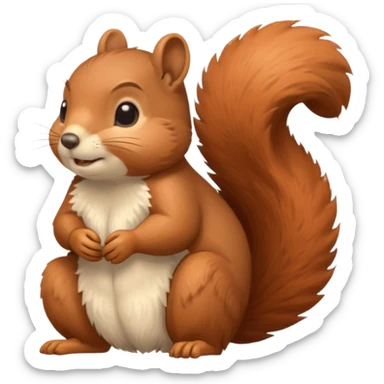 cosy squirrel eyes closed sticker