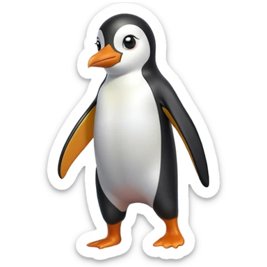 penguin big z from surf's up, big wave surfing sticker