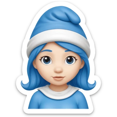 girl smurf  sticker