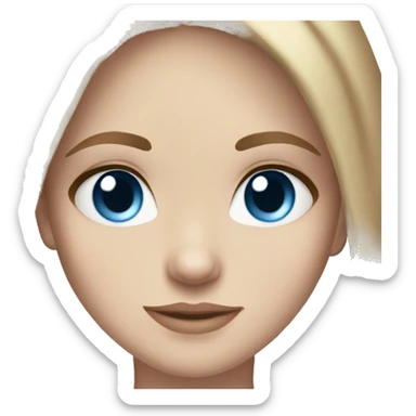 stunning white girl light brown hair blue eyes sticker