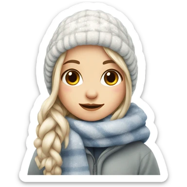 cozy beautiful finnish winter girl sticker