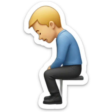 man bent over with person behind him sticker