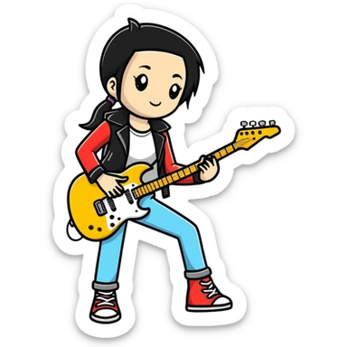 Rockstar chick  sticker