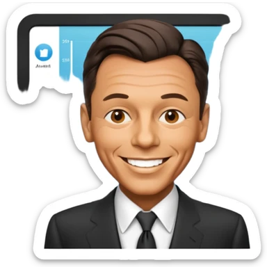 Frank sinatra emoji showing some data anlytics sticker