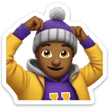 Winter wearing a LSU shirt sticker