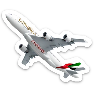emirates a380 airplane sticker