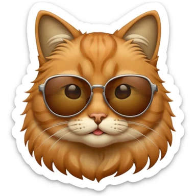 Cat with sunglasses sticker