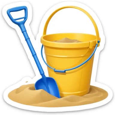 summer-themed emoji of a beach bucket sticker