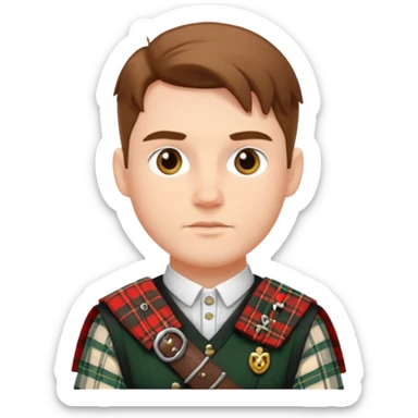 man wearing a kilt sticker