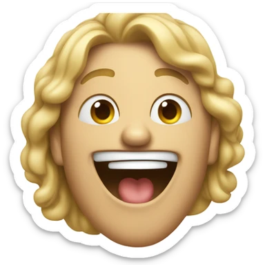 Laughing and pointing towards me sticker