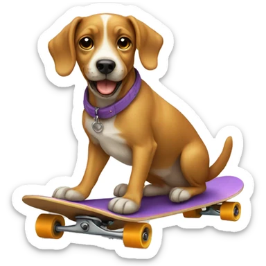 Dog on skateboard  sticker