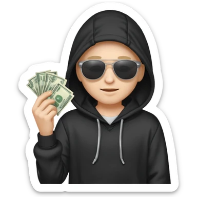 hoodie, sunglasses, money ANGEL sticker