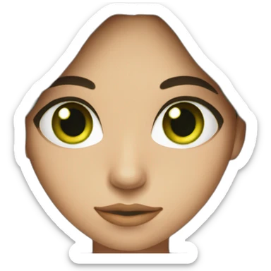 green-eyed brunette sticker