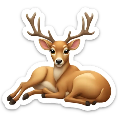 Deer lying down sticker