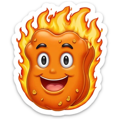 Trump Cheeto in flames sticker