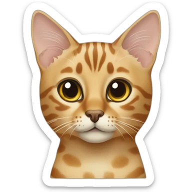 curly-blonde-bengal-cat sticker