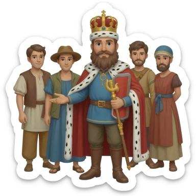 King among peasants emoji sticker